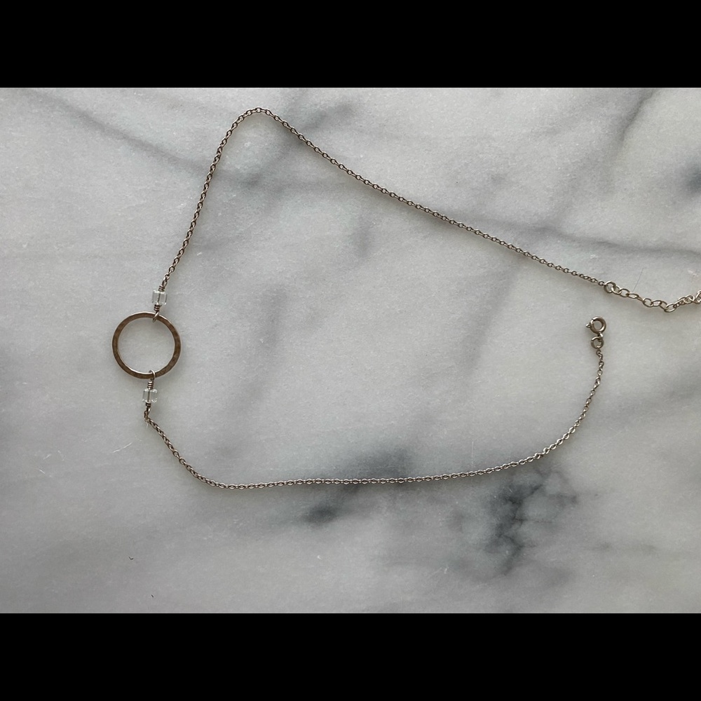 Silver circle necklace